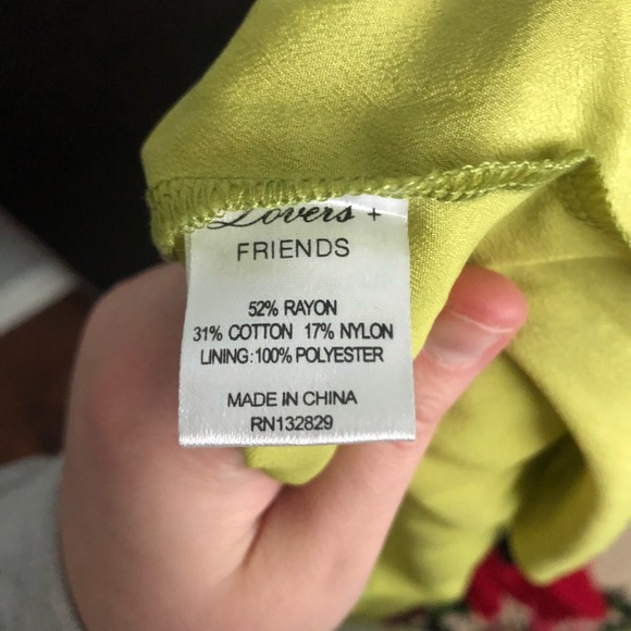 Lovers + Friends Lime Green Sure Thing Ruffle Slip Dress Size XS - Picture 8 of 9